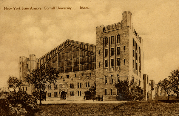 Postcard of Ithaca Statler Drive Armory
