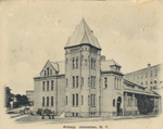 Postcard of Jamestown South Main Armory