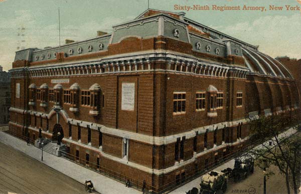 Postcard of New York City Lexington Avenue 69th Regiment Armory