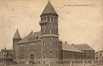 Postcard of Niagara Falls Main Street Armory with conical tower roof