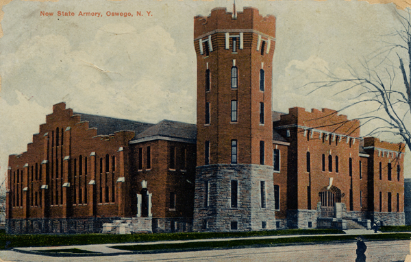 Postcard of Oswego Armory