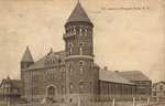Postcard of Niagara Falls Main Street Armory with conical tower roof
