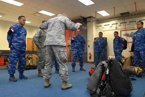 Indonisian Officers Visit 106th Rescue Wing