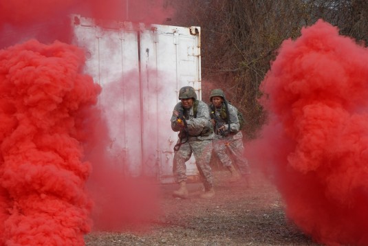 Troops Fight Through the Fog of War During Training