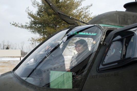 Deputy Secretary Inspects Army Guard Helicopter