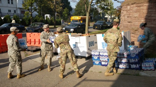 NY National Guard collects relief supplies