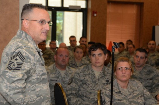 Top Enlisted Airman visits 106th