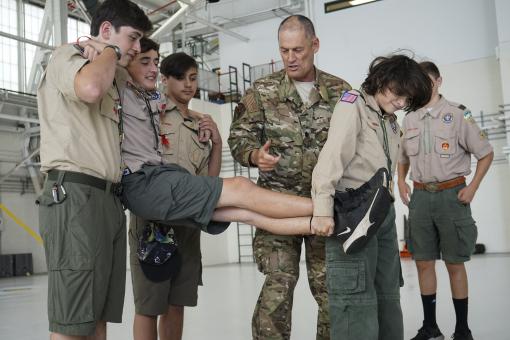106th Rescue Wing members teach Scouts 