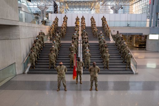 Soldiers on duty at Javits Center 