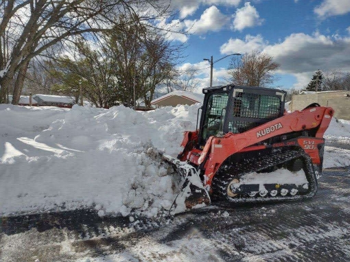 Airmen clearing snow after massive storm