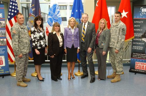 Dr. Jill Biden Visits New York National Guard Soldiers and Families