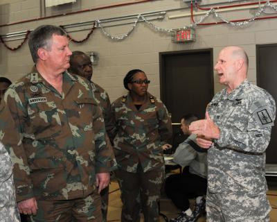 South African Reserve Chief and Staff Visit New York National Guard 
