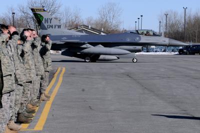 New York Air National Guard Says Goodbye to F-16s