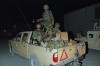 Soldiers of the Alpha Kandak, Kabul district Command, Afghan National Army ready for convoy.