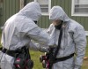 Soldiers from the 2nd Battalian 108th Infantry cerf-p unit practice conducting operations in a contaminated environment