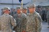  1LT Christopher Culpepper from Salisbury, and SPC Steven Bogardus from Heuvelton, NY recieve the Bronze Star Medal from Capt. John Shannon.