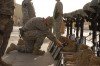 Two Combined Joint Task Force Phoenix VII Soldiers kneel before the Fallen Warrior display in  Patriot Square, Camp Phoenix, Kabul, Afghanistan. 