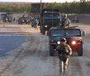 Convoy Operations. Preparing to leave the FOB.(Feb. 2008)
Photo by Spc. John Smith
