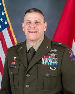 Brigadier General Jason  Lefton, Commander, 53rd Troop Command
