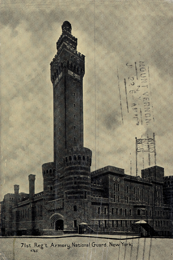 Postcard of New York City Park Avenue 71st Regiment Armory