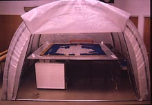 flag in a humidity chamber