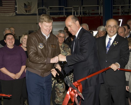 Cutting the Ribbon on New Air Guard Firehouse