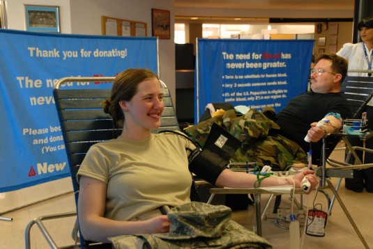 Airmen Give  Blood on Good Friday