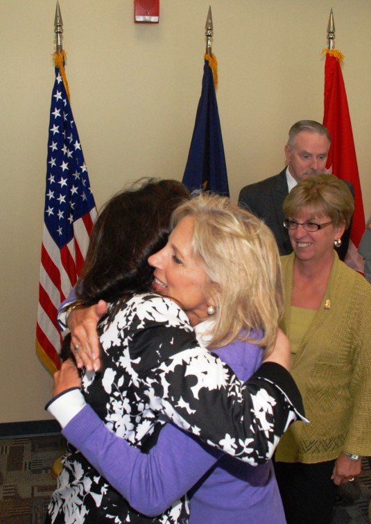 A Hug From The Vice President's Wife