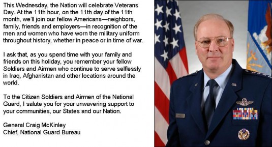 Veterans Day Message from Chief, Guard Bureau