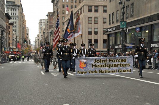 Marching in Honor of Veterans