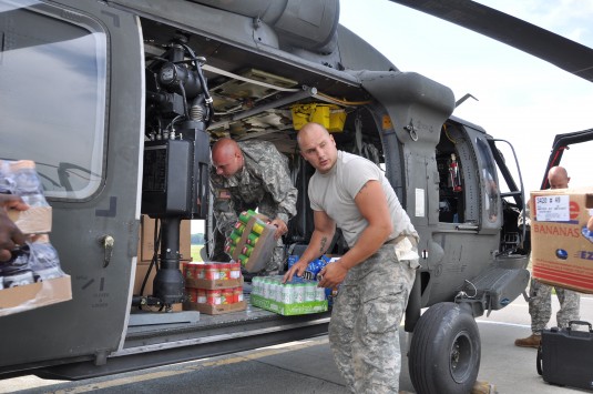Aviators Load Supplies for Mountain Towns