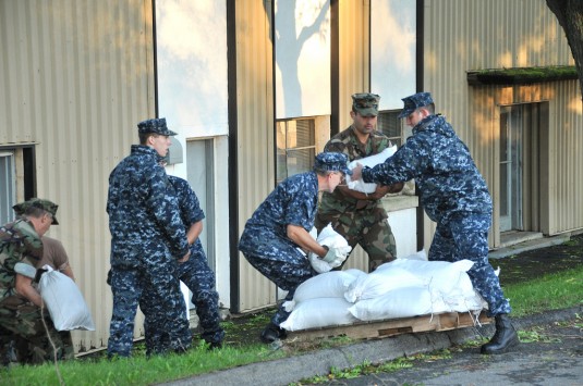 Naval Militia Members in Action During Irene Response