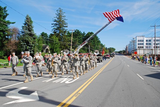 Band Leads Parade Marking 9/11 Response