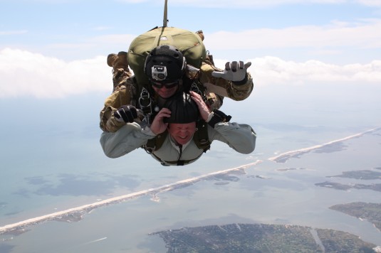 Top  Guard Airman Jumps Over Long Island