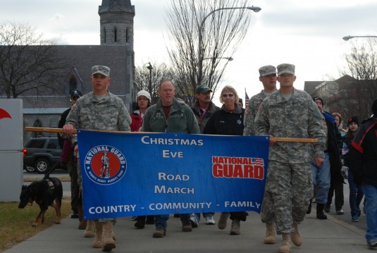 Road March honors troops for Christmas
