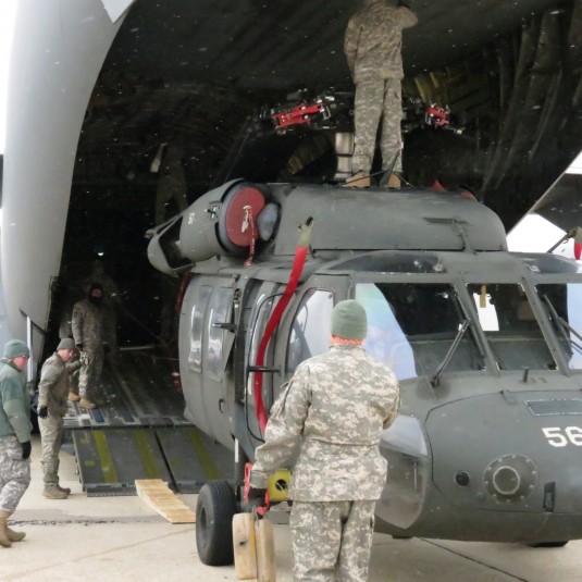 Blackhawk loaded up for Puerto Rico Trip