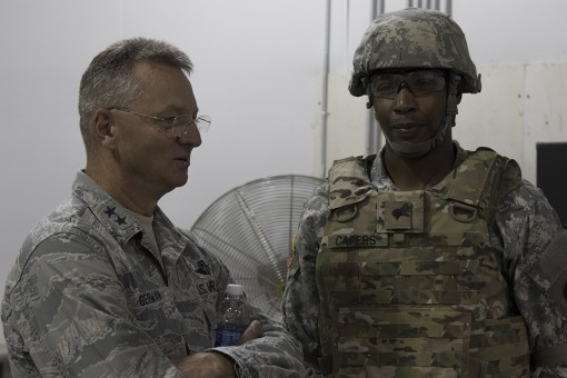 Adjutant General visits 369th at FIG