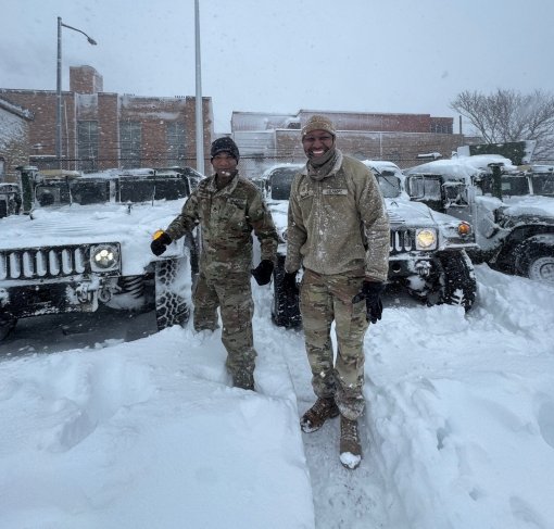 Soldiers on duty for snow storm