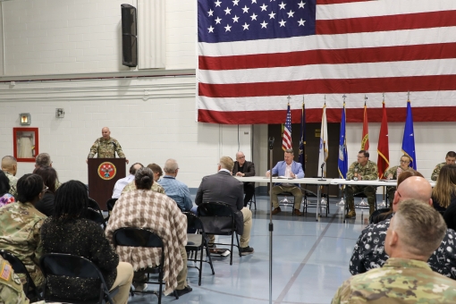 Adjutant General holds Town Hall at headquarters 