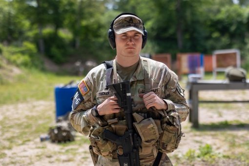MP Soldier on the range at Regional Best Warrior 