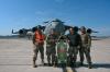 On the flightline at Stewart ANGB 