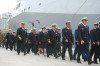 Naval Militia Members Salute USS New York