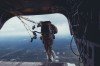 Airmen jump from Army Guard CH-47 at Fort Drum