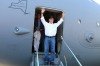 Chile President tours 105th Airlift Wing plane