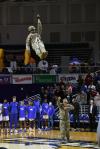National Guard Delivers Game Ball at Hofstra