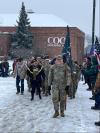 Soldiers Step off for Christmas Eve Road March