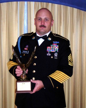 Guard First Sergeant Awarded USO Leadership Award
