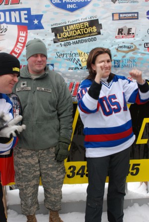 New York Army National Guard Soldiers Speed Down Bobsled Track With Auto Racing Pros