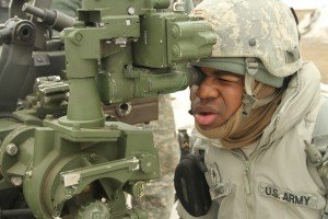 FORT DRUM--Sgt. Kelvin Lopez, a gunner with Battery A, 1st Battalion of the 258th Field Artillery, adjusts the aim of Gun 4 while training in the rain and snow at Fort Drum, N.Y., April 5. Lopez, a Middletown, N.Y., resident, fired the 105-millimeter howitzer for the first time later that day.

Read more: http://www.dvidshub.net/image/1231801/new-york-army-guard-artillerymen-fire-big-guns-fort-drum#ixzz2yJM5g3iV