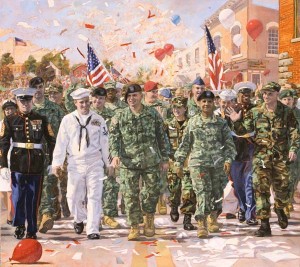 ‘Coming Home’ Painting features Guard Men and Women